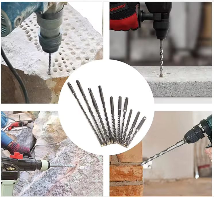Classic Slop Tip 4 Cutters U Flute SDS Puls Max Shank Hammer Drill Bit For Concrete