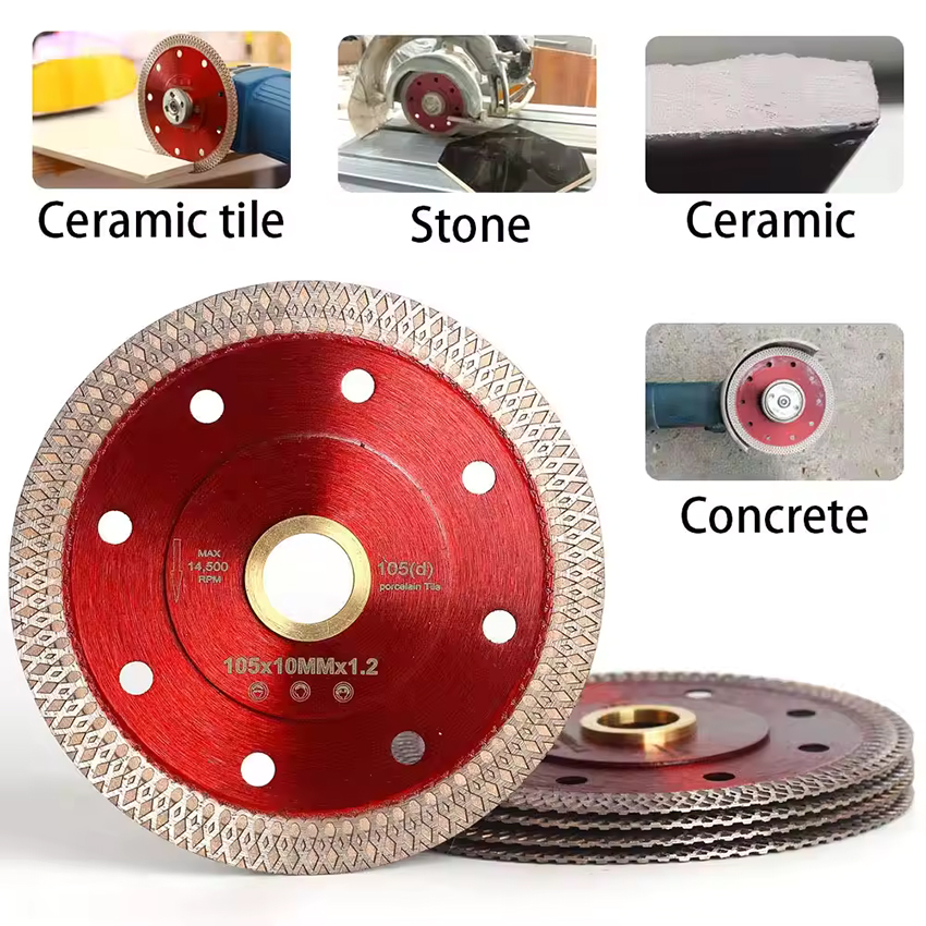 Oem High-end Quality Diamond Disc 115/125/180/230mm Mesh Thin Turbo Cutting Saw Blade For Porcelain 