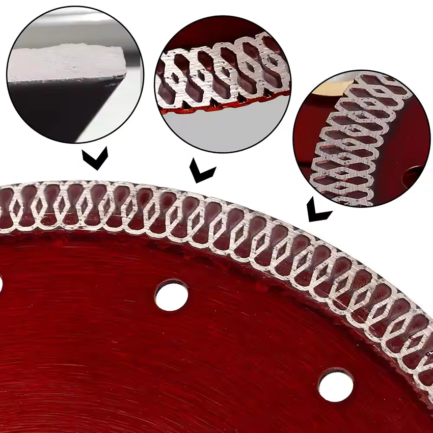 Oem High-end Quality Diamond Disc 115/125/180/230mm Mesh Thin Turbo Cutting Saw Blade For Porcelain 