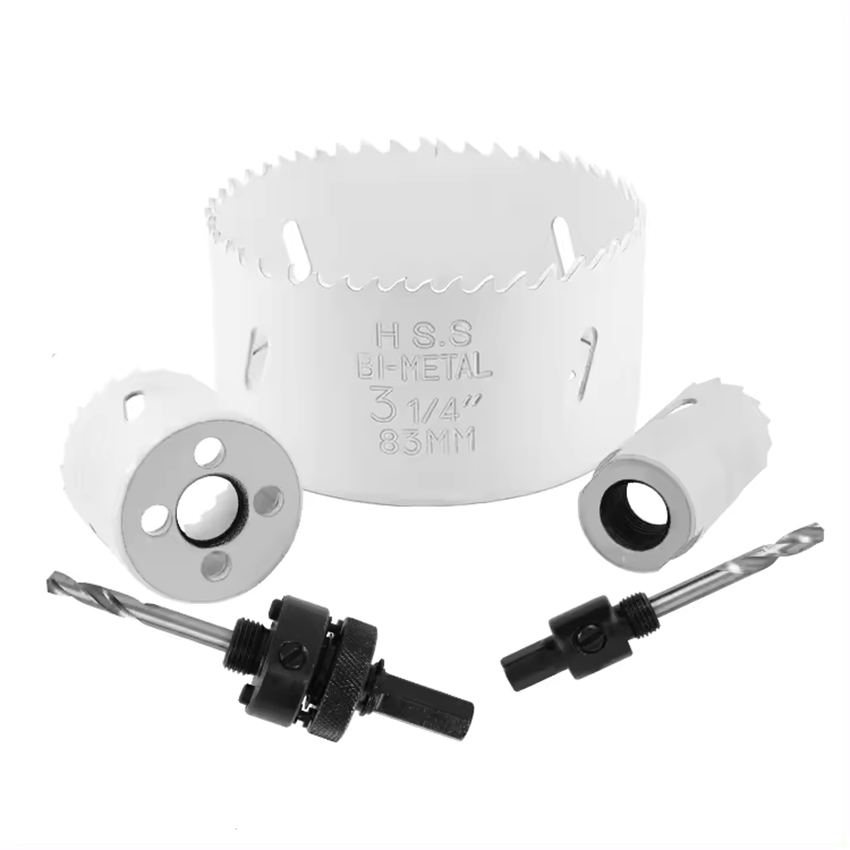 Quick Change Hex Shank Mandrel Bimetal Bi Metal Hole Saw Arbor with HSS Pilot Drill Bit