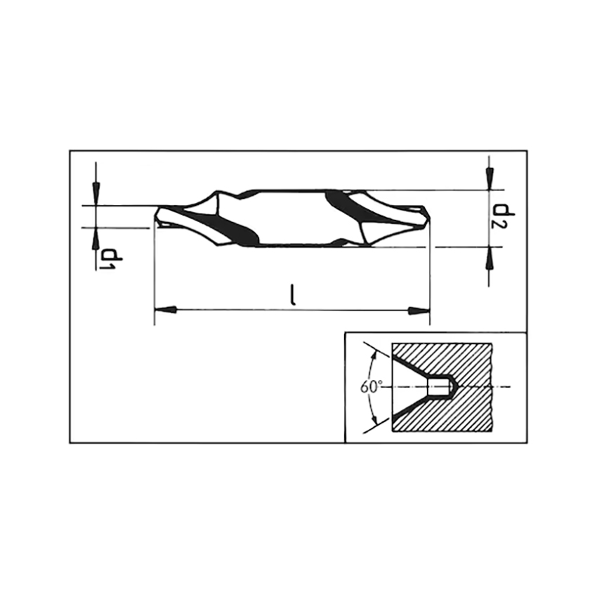 DIN333 Type A Brocas Centrales HSS Pilot Center Drill Bit for Lathe Machine Centering Pilot Drilling