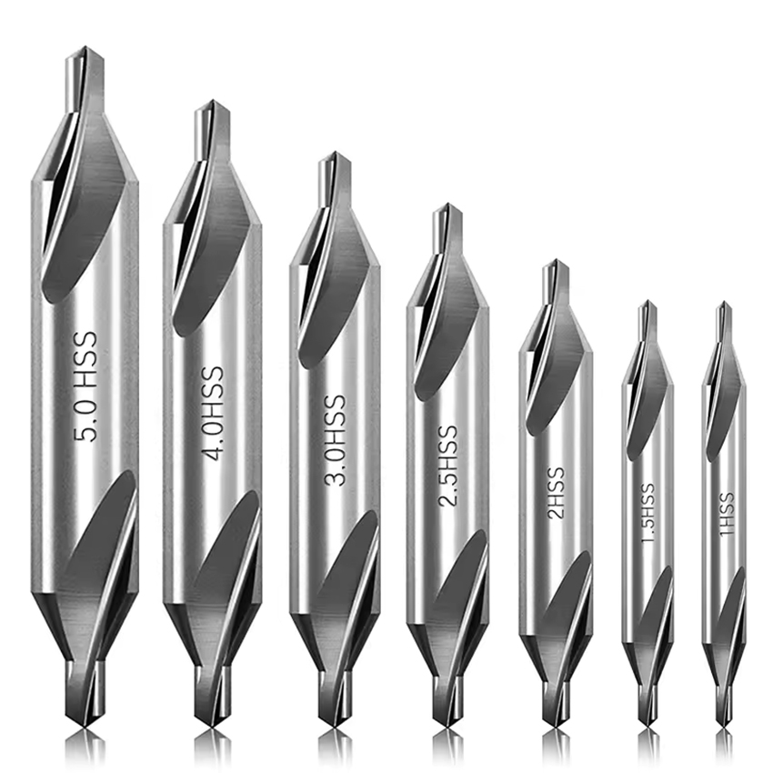 HSS DIN333 Double Ended Two Head Center Drill Bits Self Center and Spotting Drill Bit for Hole Proce