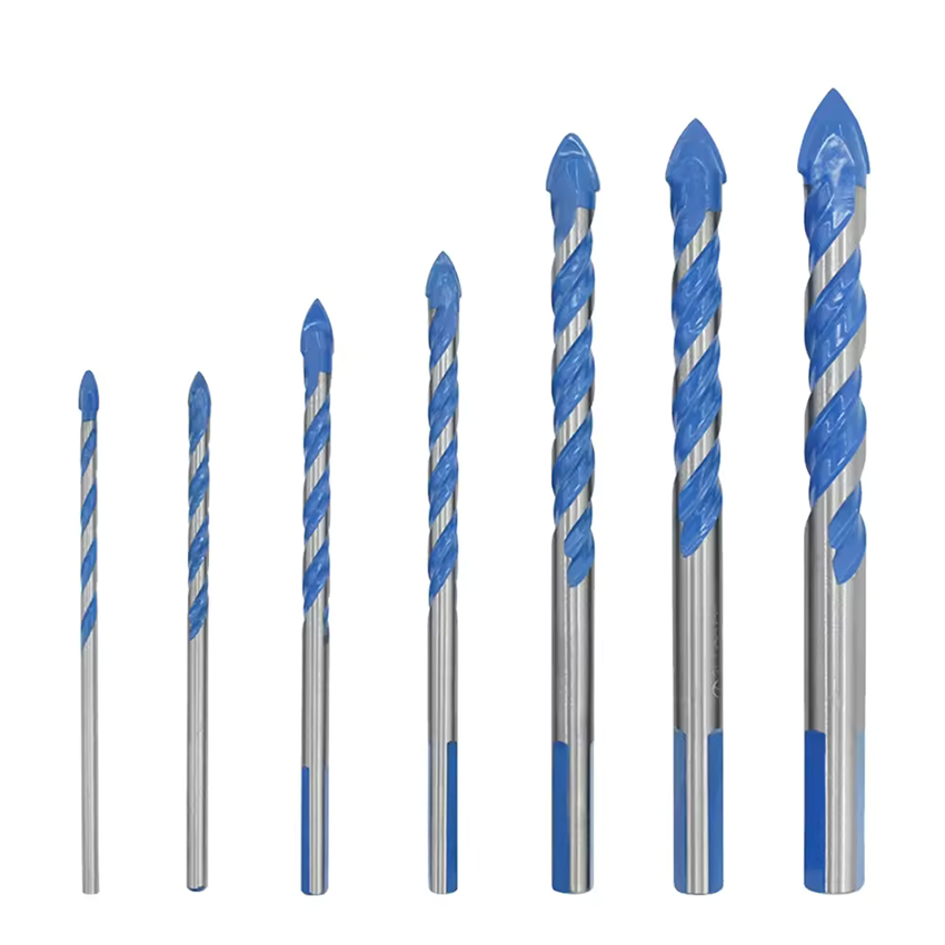 Triangular drill with lengthened ceramic glass ceramic tile hole opener drill bit for hole drilling 