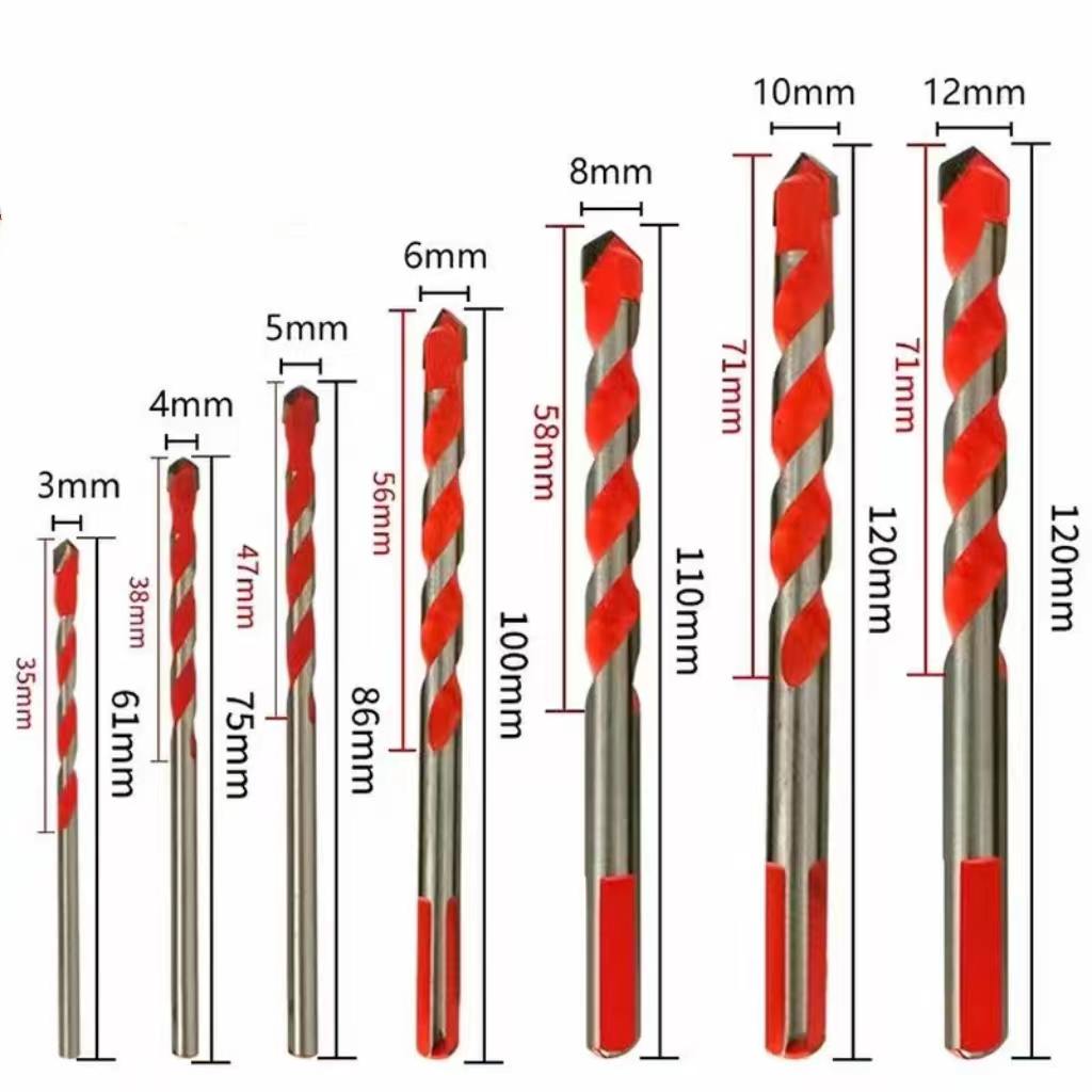 Multi Purpose Construction Material Stucco Masonry Drill Bits for Glass Ceramic Tile Cement Concrete