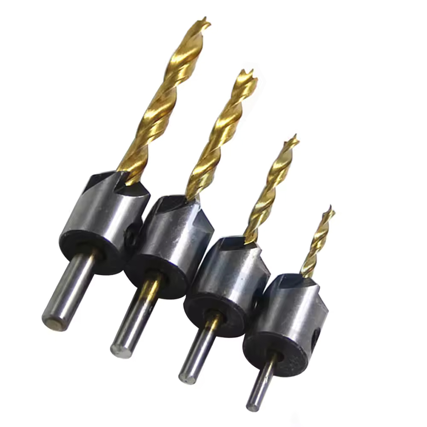 Countersink Drill Bit High Carbon Steel 5Flute Titanium Bits Adjustable Carpentry Reamer for wood