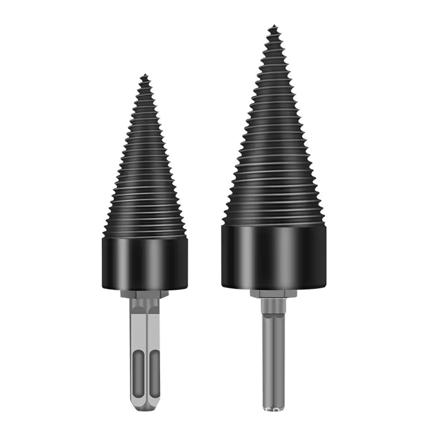 Wood Split Cone Drill Bit Round/Square/Hexagonal Shank Firewood Drill Bit Splitter For wood 
