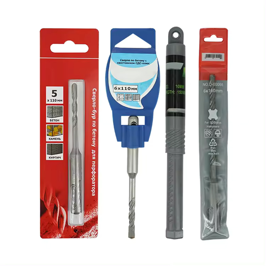 Carbide Cross Tip 4 Cutters U Flute SDS Max Broca Brocas Rotary Hammer Drill Bit for Concrete