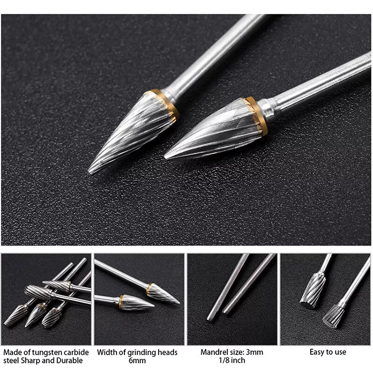 Manufacturer 6mm Carbide Cutting Tools Carbide Burrs Set Carbide Cutter Rotary File