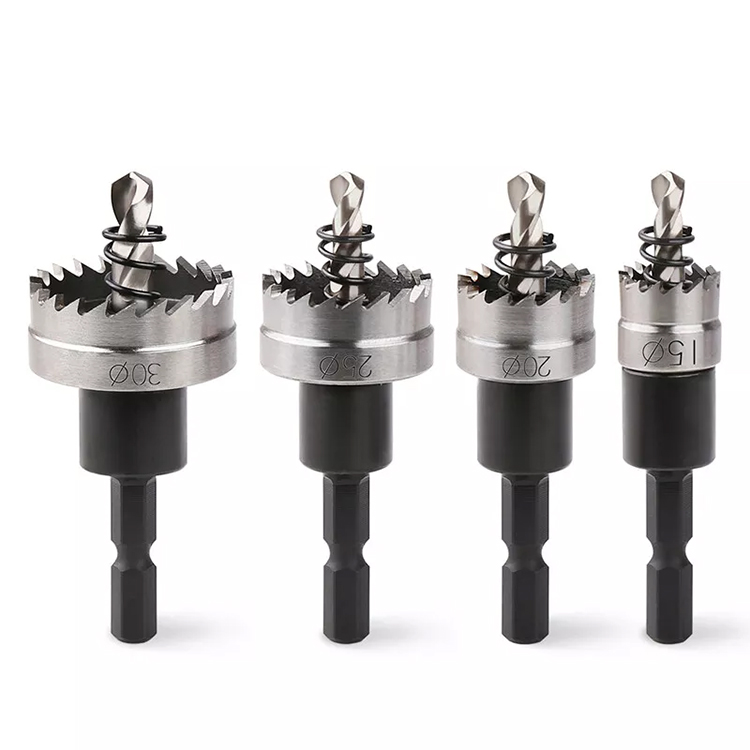 Hss Hole Saw Drill Bit Set Stainless Steel Metal Alloy Hole Opener 16 18 20 25 30mm Hole Saw Cutter 