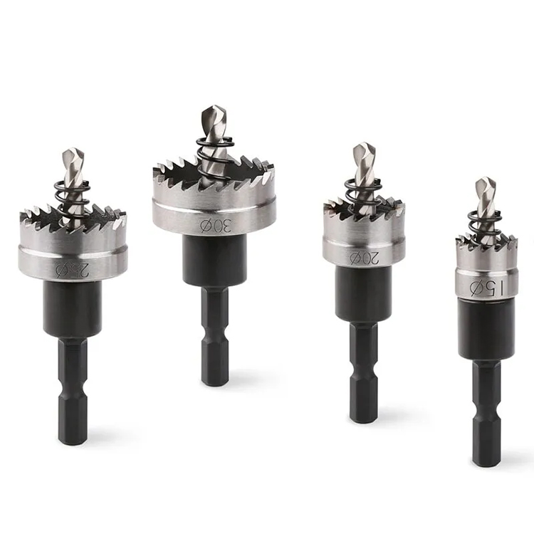 Hss Hole Saw Drill Bit Set Stainless Steel Metal Alloy Hole Opener 16 18 20 25 30mm Hole Saw Cutter 