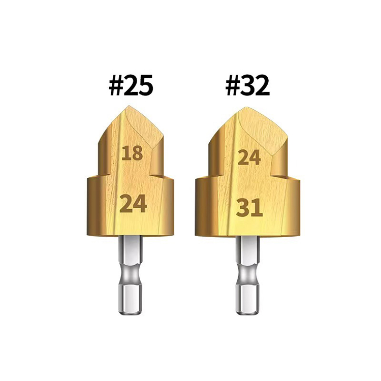 Titanium Hole Punch Hexagonal Shank PPR Pipe Reamer Lift Bit Step Drill Bit PPR Water Pipe Reamer