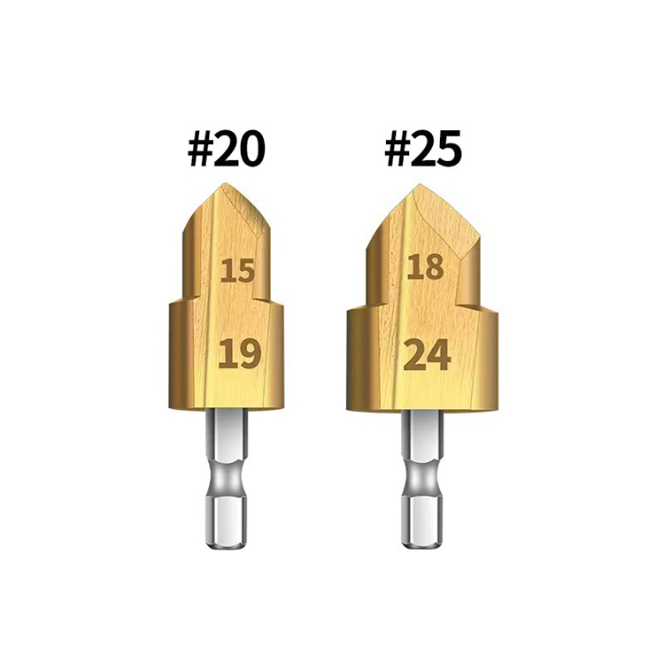 Titanium Hole Punch Hexagonal Shank PPR Pipe Reamer Lift Bit Step Drill Bit PPR Water Pipe Reamer