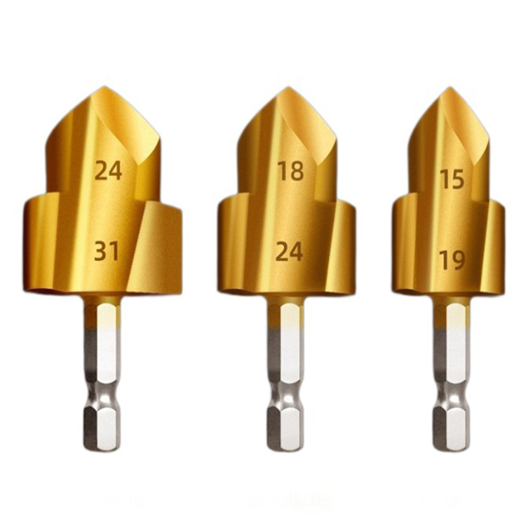 20/25/32 Quick Change Hex Shank PPR Step Drill Bit Plumber Water Pipe Drill Multi-Layer Bunghole Exp