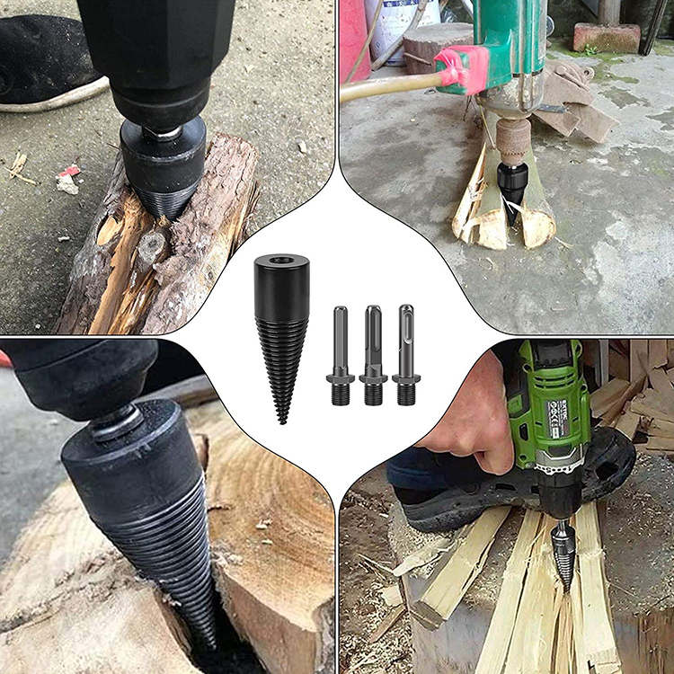 wood splitting drill bits