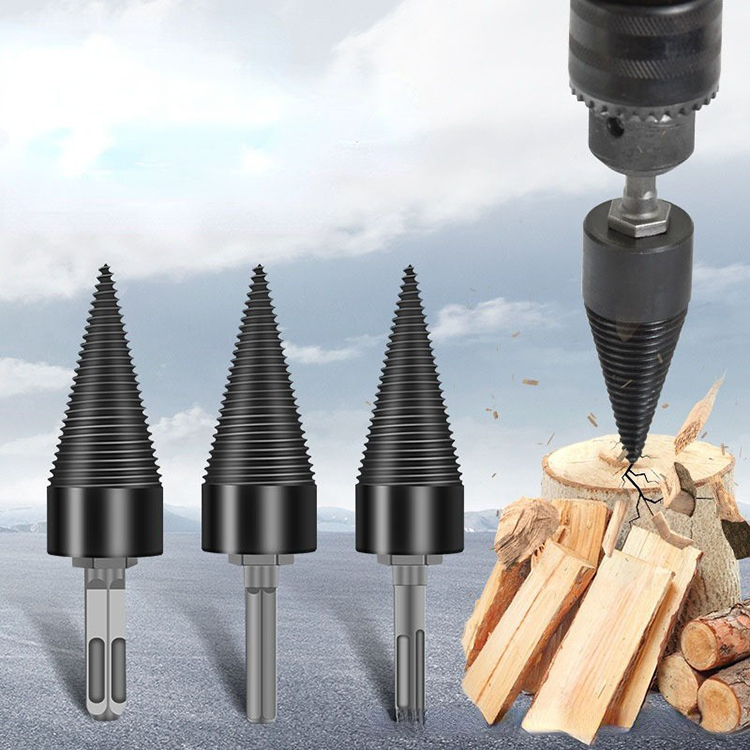 wood splitting drill bit