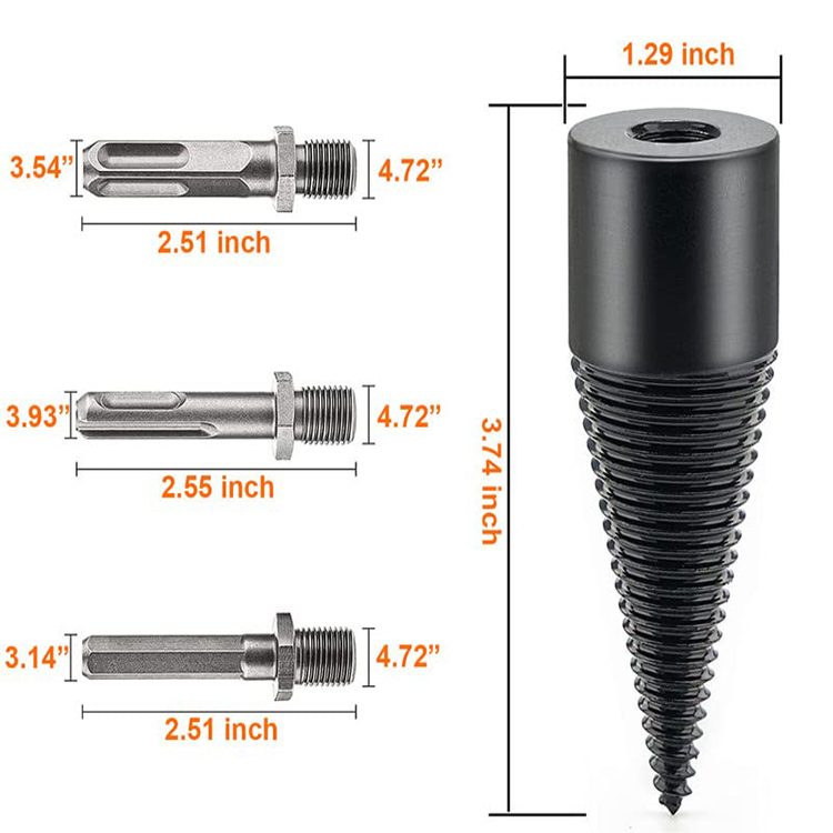 wood splitting drill bit
