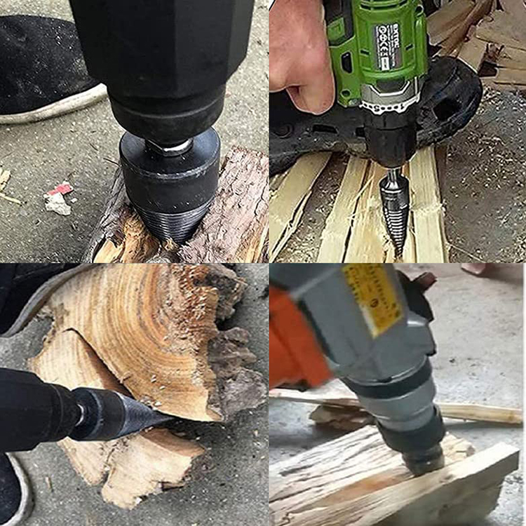 wood splitting drill bit