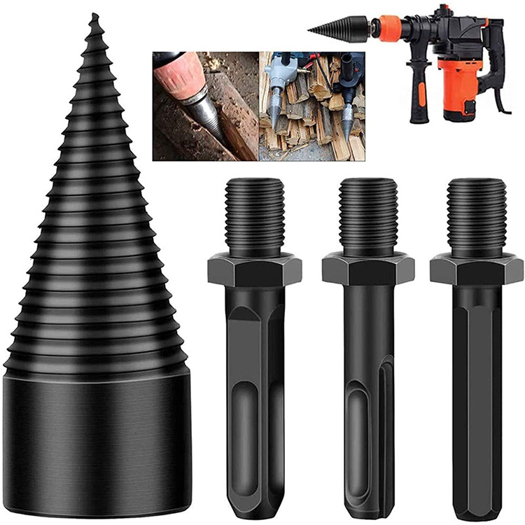 Customizable Wood Splitting Drill Bits for Large-Scale Woodworking Projects