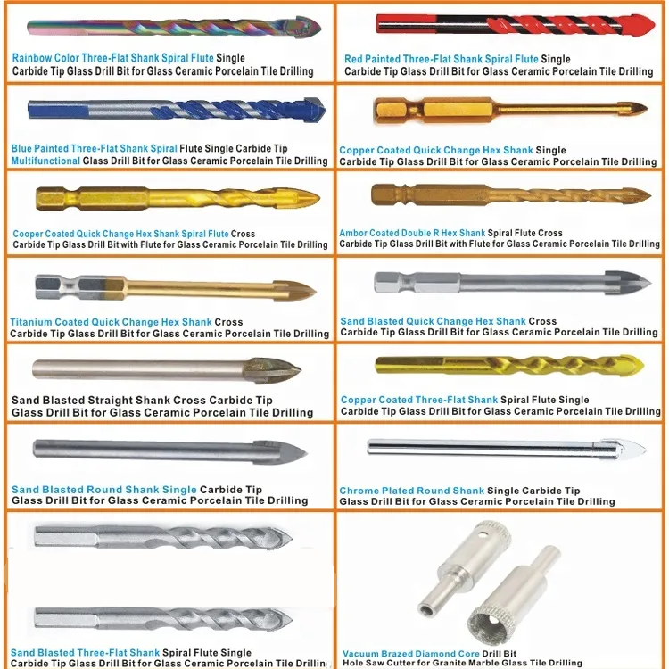 tile and glass drill bit