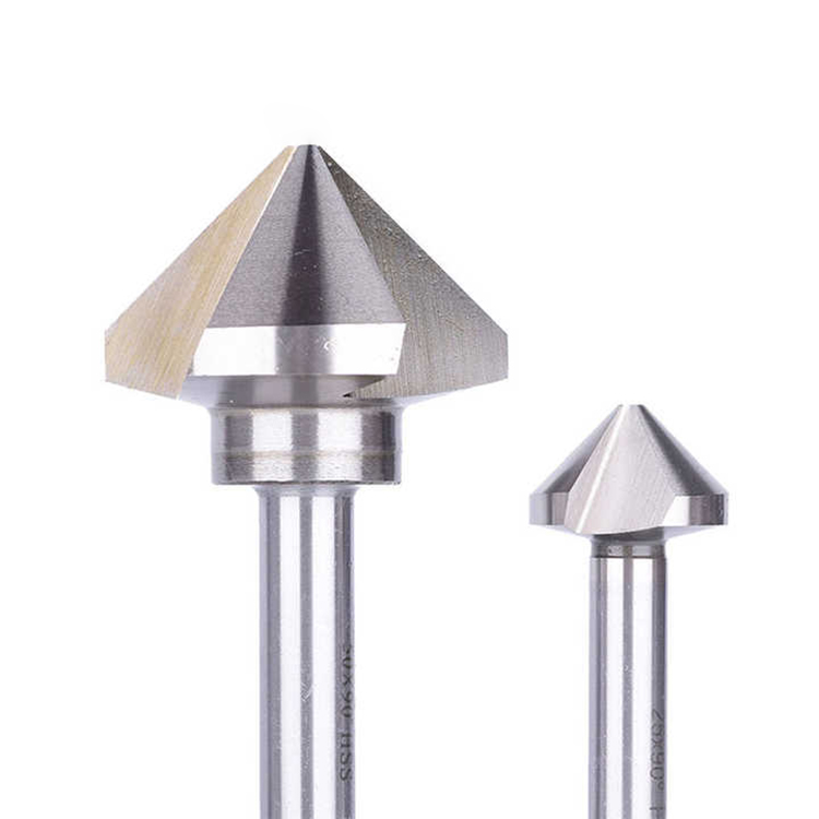 DIN335C 90 Degree 3 Flutes HSS Chamfer Countersink Drill Bit for Chamfering and Deburring