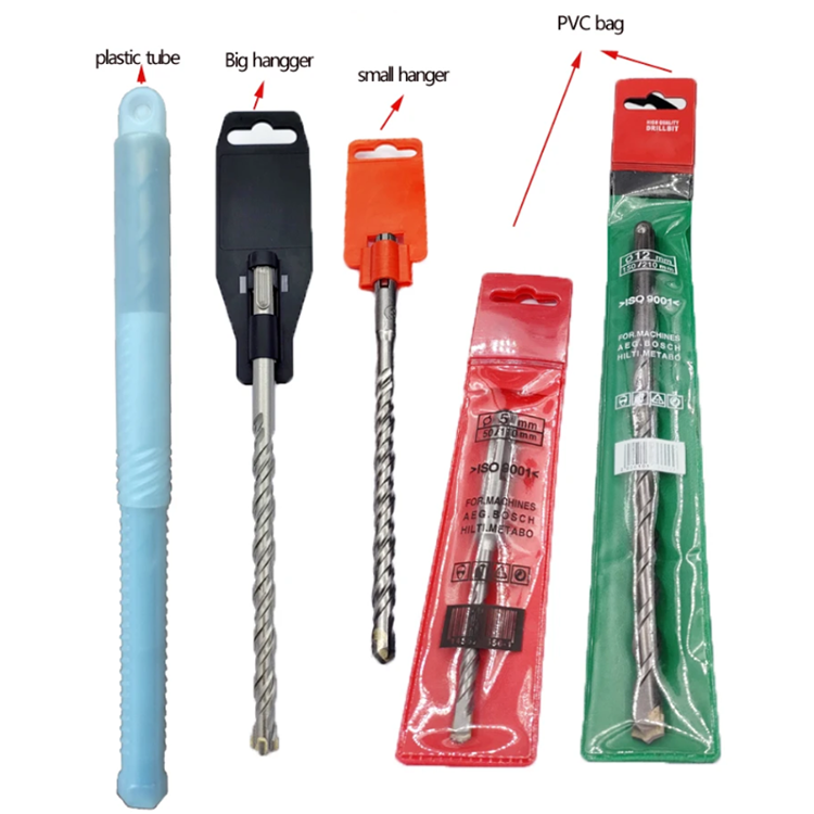 Carbide Single Tip S4 Flute SDS Plus Hammer Drill Bit for Concrete Hard Stone Marble Wall