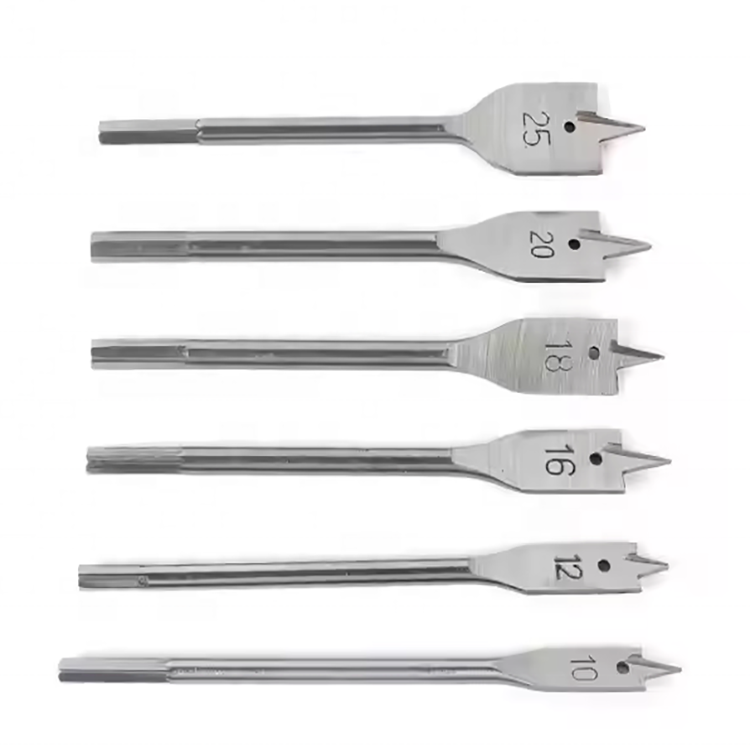 Tri-Point Paddle Flat Wood Spade Drill Bit for Wood Clean and Fast Drilling