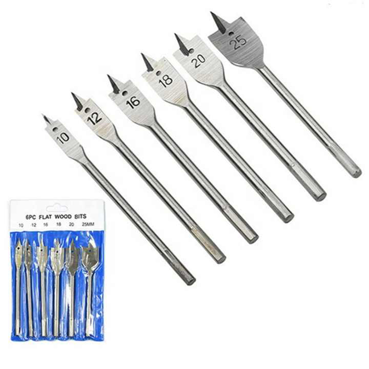 Tri-Point Paddle Flat Wood Spade Drill Bit for Wood Clean and Fast Drilling