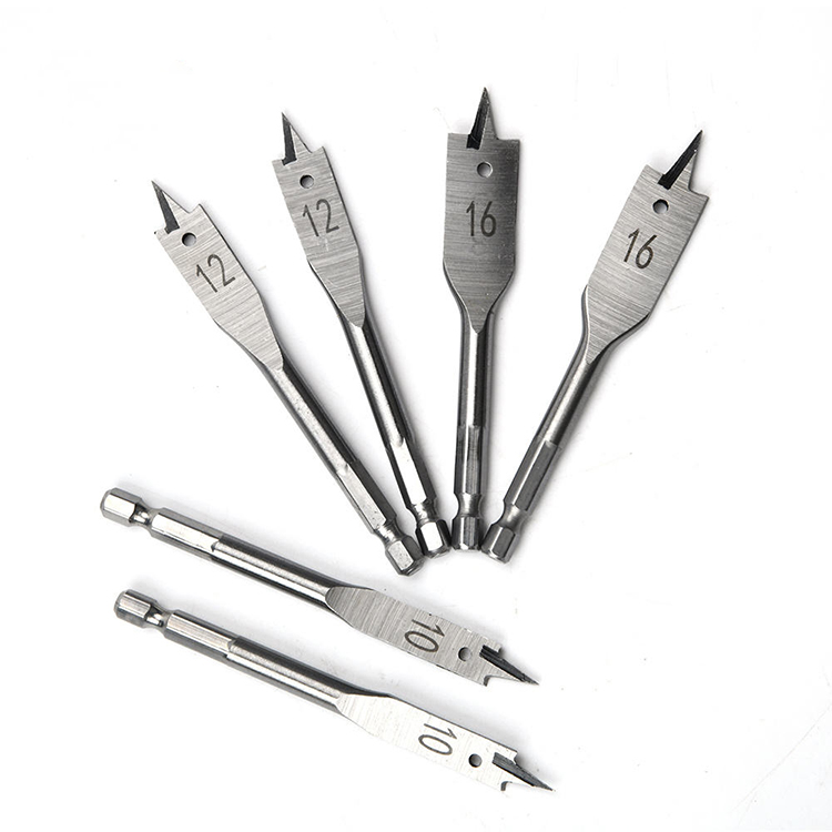Hex Shank Short Length Stubby Flat Wood Spade Drill Bit for Confined Space Drilling