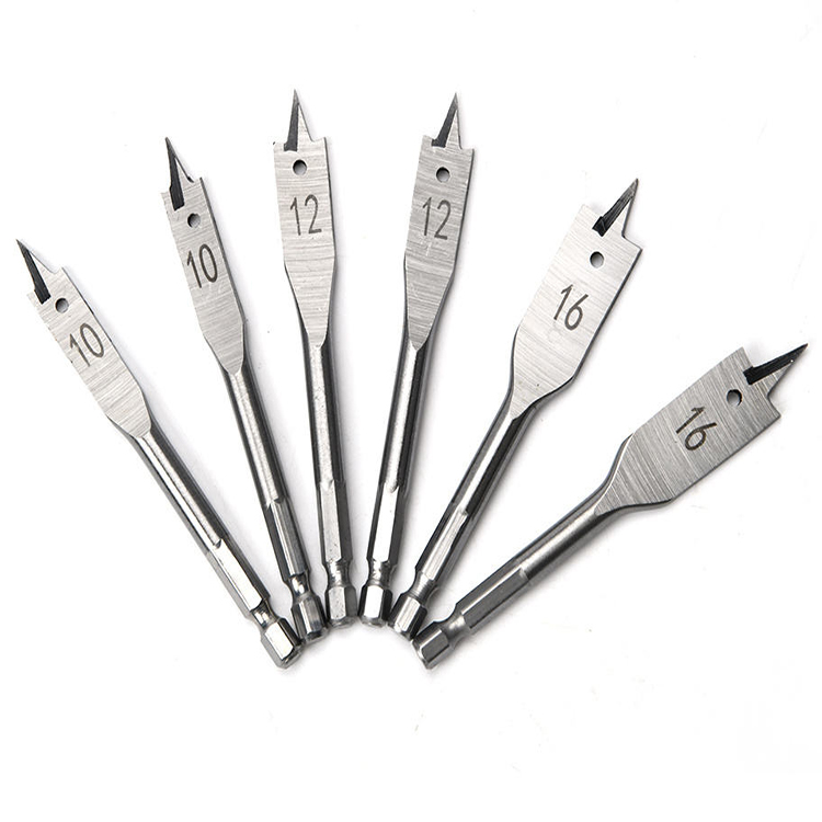 Hex Shank Short Length Stubby Flat Wood Spade Drill Bit for Confined Space Drilling
