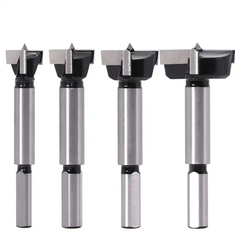Round Shank Flat Bottom Hinge Boring Wood Forstner Drill Bit