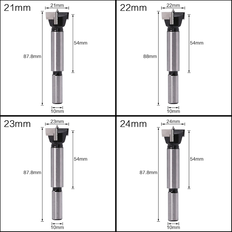 Round Shank Flat Bottom Hinge Boring Wood Forstner Drill Bit