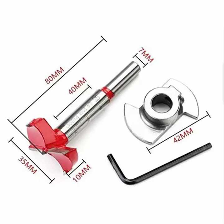 Adjustable Hex Shank Tungsten Carbide Tip Wood Boring TCT Forstner Drill Bit for Wood