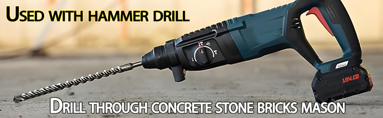 Power Through Concrete: 1 1/2'' SDS Plus Drill Bits in Action